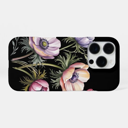 Spring anemone watercolorPhone Case iPhone Hülle (Rückseite (Horizontal))