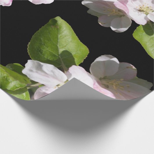 Spring Apple Blossom Wrapping Paper Matte Geschenkpapier (Ecke)
