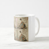 "Spring at Dawn" Japanese Cat in Kimono Art Kaffeetasse (VorderseiteRechts)
