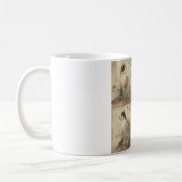 "Spring at Dawn" Japanese Cat in Kimono Art Kaffeetasse