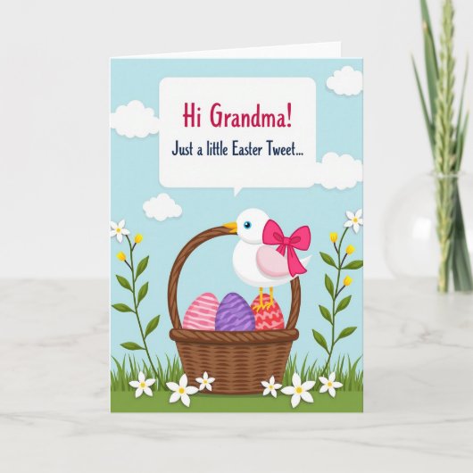 Spring Avian Basket Egg Card Karte (Vorderseite)