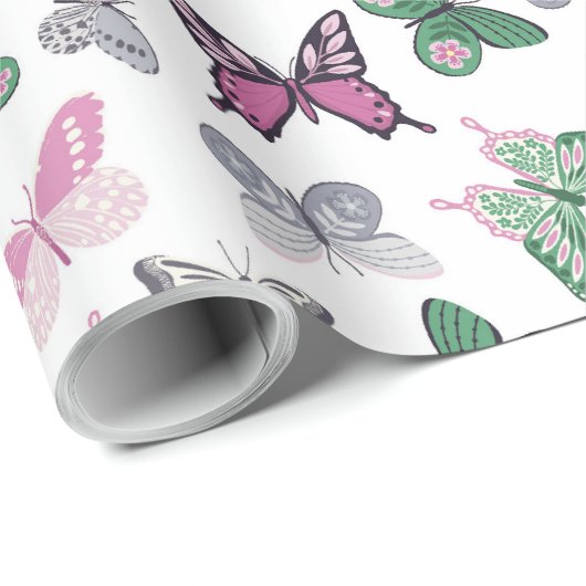 Spring Baby Butterfly Packpapier (Rolleneckpunkt)