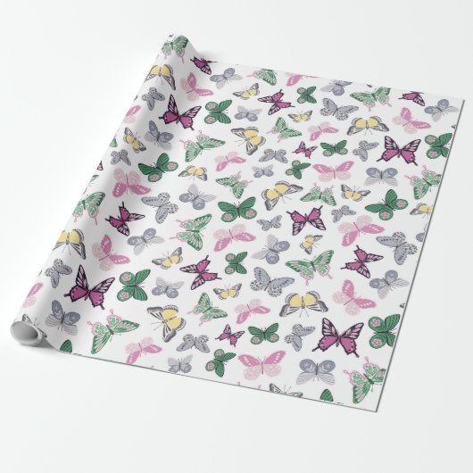 Spring Baby Butterfly Packpapier (Ungerollt)