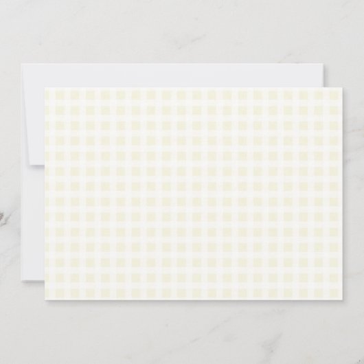 Spring Baby Chick Nest Ostergelbe Babydusche Einladung (Rückseite)