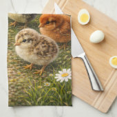 Spring Baby Chicks Kitchen Towel Geschirrtuch (Viertel Falte)