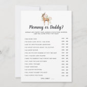 Spring Baby Dusche | Mama oder Daddy Game Einladung (Vorderseite)