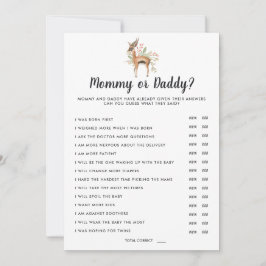 Spring Baby Dusche | Mama oder Daddy Game Einladung