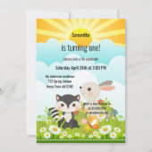 Spring Baby First Geburtstag Einladung (Vorderseite)