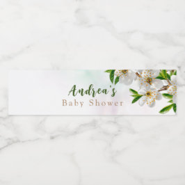Spring Baby in Bloom Baby Dusche Wasserflaschenetikett