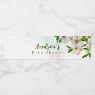 Spring Baby in Bloom Baby Dusche Wasserflaschenetikett