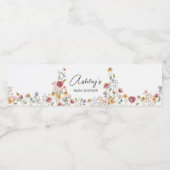 Spring Baby in Bloom Baby Dusche Wasserflaschenetikett (Einzelnes Label)