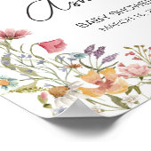 Spring Baby in Bloom Baby Dusche Willkommen Poster (Ecke)