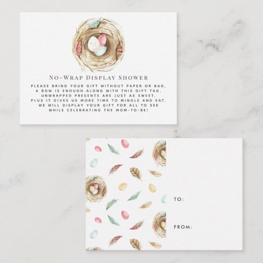 Spring Baby | Keine Wrap Display-Duscheinlage Begleitkarte (Vorne/Hinten)