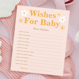 Spring Baby Shower Game Wishes for Baby