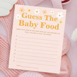 Spring Baby Showspiel Raten Sie das Baby Food