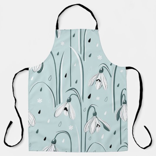 Spring background with delicate snowdrop flowers a schürze (Vorderseite)