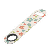Spring Bar Key Floral Flasche Opener (Rückseite Schrägansicht)