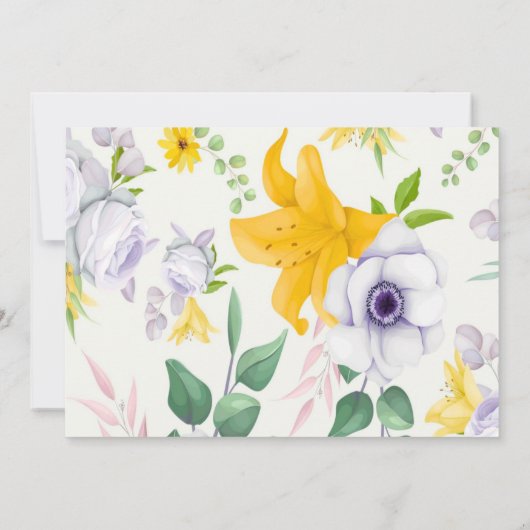 Spring Beautiful Floral Wedding Vielen Dank Karten (Rückseite)