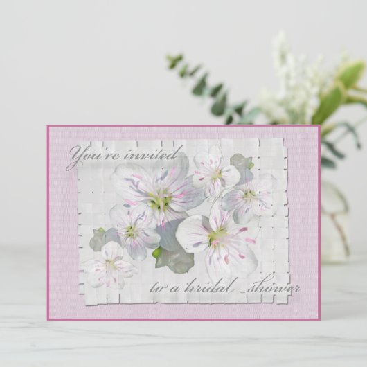 Spring Beauty Bridal Dusche Einladung (Stehend Vorderseite)