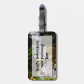 Spring Beauty eine Lila Wildblume Abstrakt Gepäckanhänger (Rückseite vertikal)