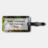 Spring Beauty eine Lila Wildblume Abstrakt Gepäckanhänger (Rückseite horizontal)