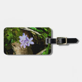 Spring Beauty eine Lila Wildblume Abstrakt Gepäckanhänger (Vorderseite horizontal)