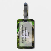 Spring Beauty eine Lila Wildblume Abstrakt Gepäckanhänger (Rückseite vertikal)