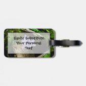 Spring Beauty eine Lila Wildblume Abstrakt Gepäckanhänger (Rückseite horizontal)