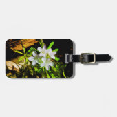 Spring Beauty eine Lila Wildblume Abstrakt Gepäckanhänger (Vorderseite horizontal)