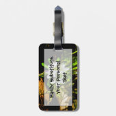 Spring Beauty eine Lila Wildblume Abstrakt Gepäckanhänger (Rückseite vertikal)