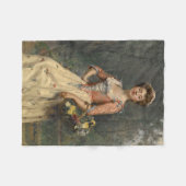 Spring Beauty (von Raimundo de Madrazo y Garreta) Fleecedecke (Vorderseite (Horizontal))