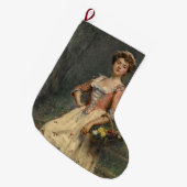 Spring Beauty (von Raimundo de Madrazo y Garreta) Großer Weihnachtsstrumpf (Vorderansicht (hängend))