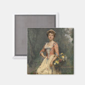 Spring Beauty (von Raimundo de Madrazo y Garreta) Magnet (Vorderseite/Rückseite)