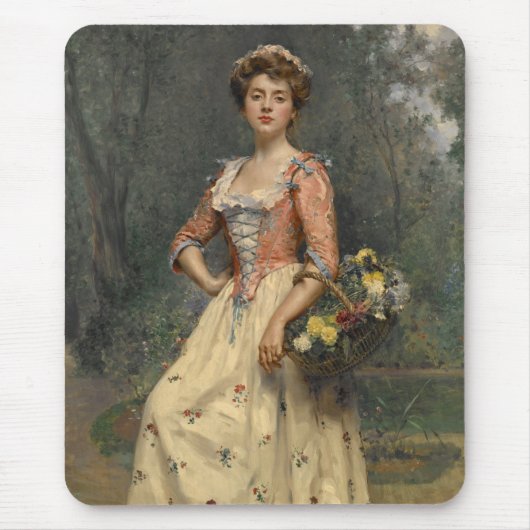 Spring Beauty (von Raimundo de Madrazo y Garreta) Mousepad (Vorne)
