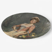 Spring Beauty (von Raimundo de Madrazo y Garreta) Pappteller (Schrägansicht)