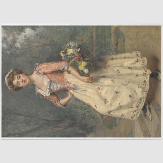 Spring Beauty (von Raimundo de Madrazo y Garreta) Seidenpapier (Vorderseite)
