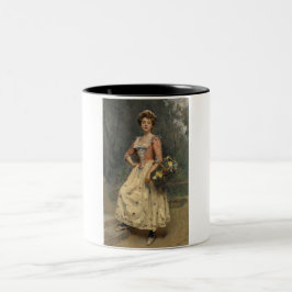 Spring Beauty (von Raimundo de Madrazo y Garreta) Zweifarbige Tasse