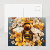 SPRING BEE POSTCARD POSTKARTE (Vorne/Hinten)