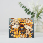 SPRING BEE POSTCARD POSTKARTE (Stehend Vorderseite)
