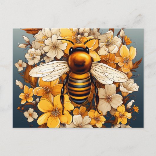 SPRING BEE POSTCARD POSTKARTE (Vorderseite)