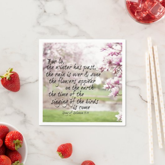 Spring Bible Verse Serviette (Beispiel)