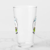 Spring Bichon Frise Hund mit Blume - Niedlich Glas (Links)