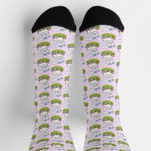 Spring Bichon Frise Hund mit Blume - Niedlich Socken (Oben)
