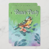 Spring Bird Bunco Party Wasserfarbe Einladung (Vorne/Hinten)