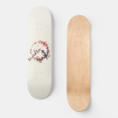 Spring Bird Floral Skateboard (Vorderseite)