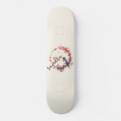 Spring Bird Floral Skateboard (Vorderseite)