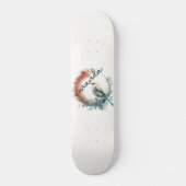 Spring Bird Floral Skateboard (Vorderseite)