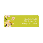 Spring Bird Light Green Wedding Rücksendeadresse (Vorne)