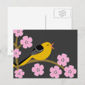 Spring Bird Postcard Postkarte (Vorne/Hinten)
