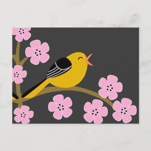 Spring Bird Postcard Postkarte (Vorderseite)